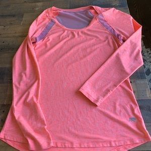 Long sleeve orange athletic top